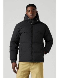 levi`s® ανδρικό μπουφάν puffer με κουκούλα καπιτονέ και logo patch standard fit - a85570000 μαύρο