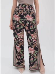 raishma γυναικείο παντελόνι με floral print `hallie` - aw2400bk μαύρο