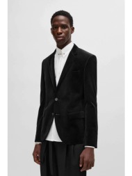 hugo boss ανδρικό σακάκι μονόχρωμο slim fit - 50524947 μαύρο
