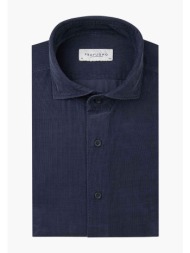 profuomo ανδρικό κοτλέ πουκάμισο slim fit - ppvh30028b σκούρο μπλε