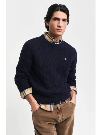 gant ανδρικό μάλλινο πουλόβερ με cable knit pattern regular σε προσφορά