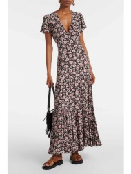 rixo γυναικείο maxi φόρεμα με floral print `delicia` - 010.01861.324.04728 μαύρο
