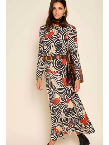 rixo γυναικείο maxi φόρεμα με print `cerise` 