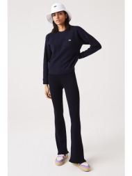 lacoste γυναικείο πουλόβερ μάλλινο με λογότυπο - af9551 μπλε σκούρο