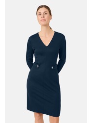 gerry weber γυναικείο mini φόρεμα με διακοσμητικά κουμπιά - 480025-31218 μπλε σκούρο