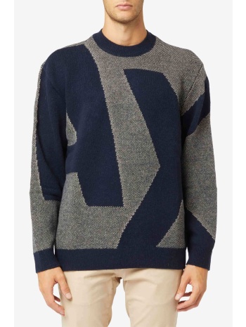 armani exchange ανδρικό πουλόβερ με μονόγραμμα regular fit