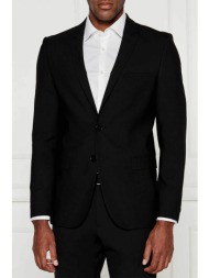 hugo boss ανδρικό σακάκι μονόχρωμο regular fit - 50525310 μαύρο