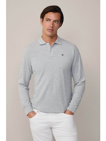 hackett ανδρική πόλο μπλούζα πικέ με κεντημένο λογότυπο