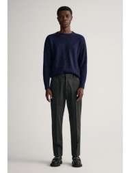 gant ανδρικό παντελόνι μονόχρωμο με ελαστική μέση slim fit `jersey suit` - 1505165 ανθρακί