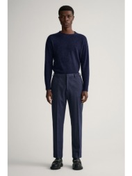 gant ανδρικό παντελόνι μονόχρωμο με ελαστική μέση slim fit `jersey suit` - 1505165 μπλε σκούρο