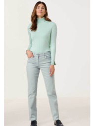 gerry weber γυναικείο μονόχρωμο παντελόνι denim - 322061-66220 βεραμάν