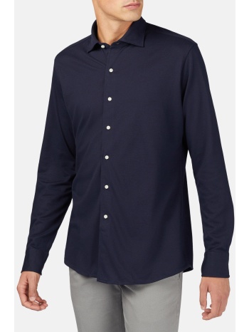 boggi milano ανδρικό πουκάμισο μονόχρωμο regular fit 