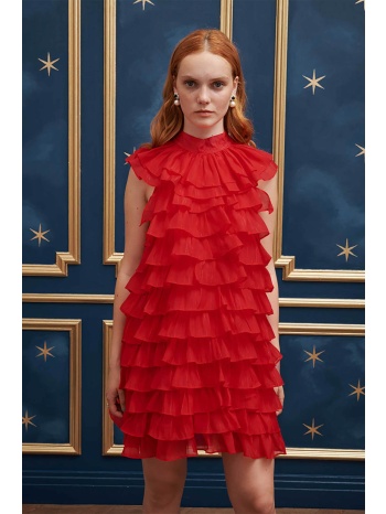 sister jane γυναικείο mini φόρεμα με βολάν `elody` 