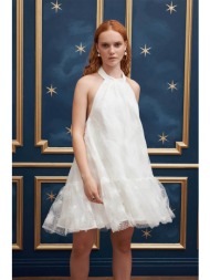 sister jane γυναικείο mini φόρεμα με τούλι - dr2152ivo λευκό