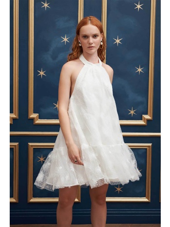 sister jane γυναικείο mini φόρεμα με τούλι - dr2152ivo λευκό