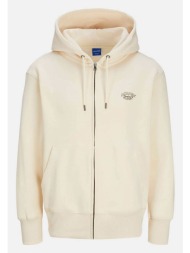 jack & jones ανδρική ζακέτα φούτερ με κουκούλα - 12267587 εκρού