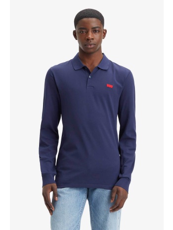 levi`s® ανδρική πόλο μπλούζα πικέ μονόχρωμη με λογότυπο