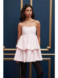 sister jane γυναικείο φόρεμα mini `ever embellished` - drd561pnk ροζ