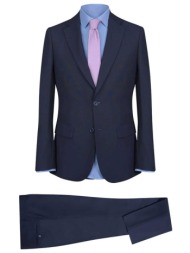 prince oliver ανδρικό κοστούμι μονόχρωμο slim fit - 12560007 μπλε σκούρο
