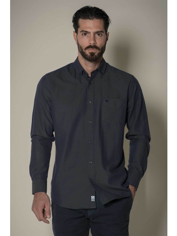 dors ανδρικό πουκάμισο oxford button down με τσέπη και