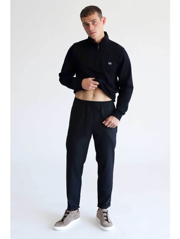 prince oliver ανδρικό υφασμάτινο παντελόνι με ελαστική μέση