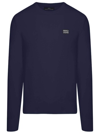 prince oliver ανδρικό πουλόβερ με logo patch modern fit 