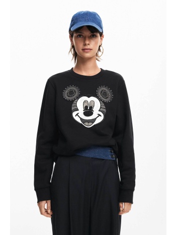 desigual γυναικεία μπλούζα φούτερ με κεντημένο σχέδιο και