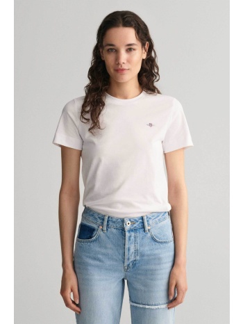 gant γυναικείο βαμβακερό t-shirt με κεντημένο contrast