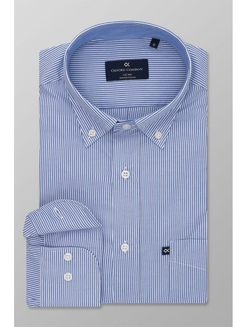 oxford company ανδρικό πουκάμισο με ριγέ σχέδιο regular fit