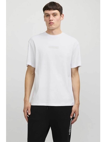 jack & jones ανδρικό t-shirt μονόχρωμο με logo print 