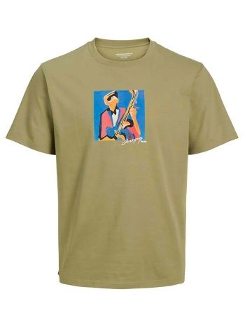 jack & jones ανδρικό t-shirt μονόχρωμο με logo print 