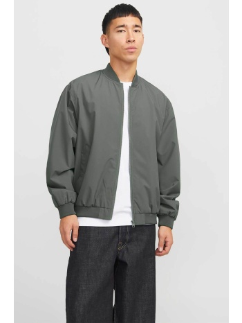 jack & jones ανδρικό μονόχρωμο bomber jacket με λογότυπο 
