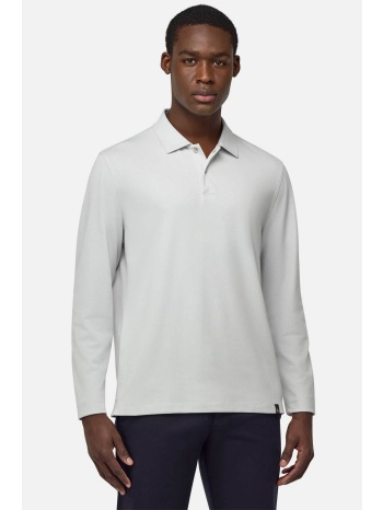 boggi milano ανδρική πόλο μπλούζα μονόχρωμη regular fit 