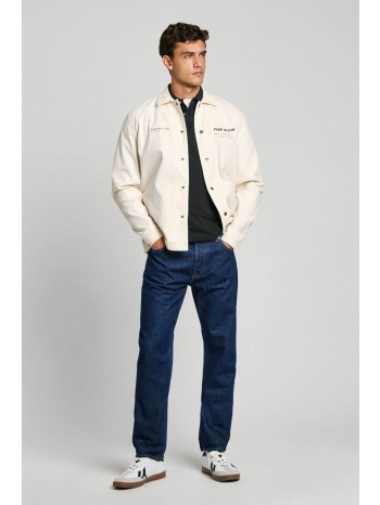 pepe jeans ανδρικό overshirt με logo print regular fit 
