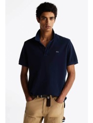 tommy jeans ανδρική μπλούζα πόλο μονόχρωμη με λογότυπο slim fit - dm0dm20226 μπλε σκούρο