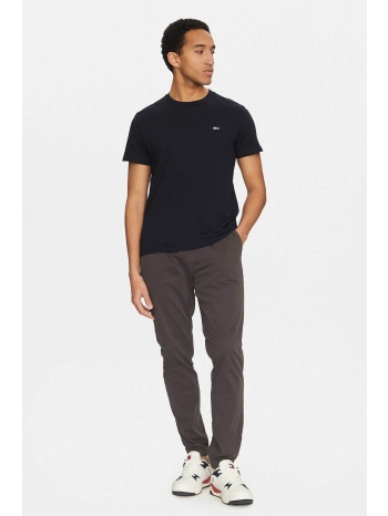 tommy jeans ανδρικό παντελόνι μονόχρωμο με ελαστική μέση σε προσφορά