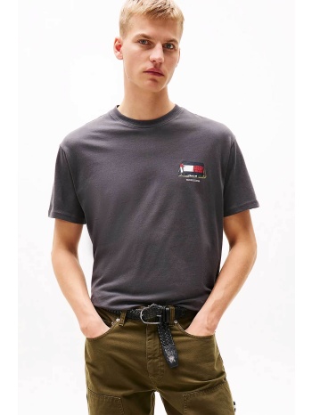 tommy jeans ανδρικό t-shirt με λογότυπο relaxed fit 