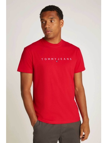tommy jeans ανδρικό t-shirt με λογότυπο regular fit 