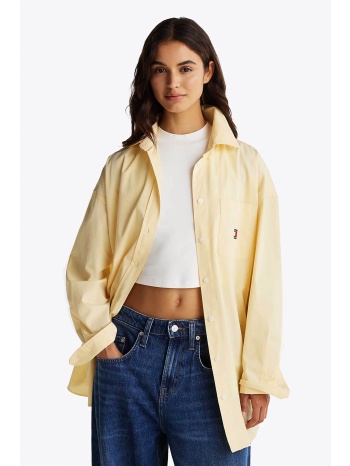 tommy jeans γυναικείο πουκάμισο με τσέπη στο στήθος και