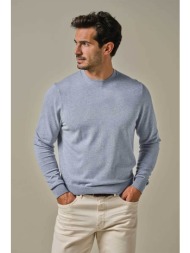 profuomo ανδρικό πουλόβερ μονόχρωμο normal fit - ppwj10001d μπλε ανοιχτό