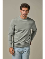profuomo ανδρικό πουλόβερ μονόχρωμο normal fit - ppwj10001g πράσινο ανοιχτό
