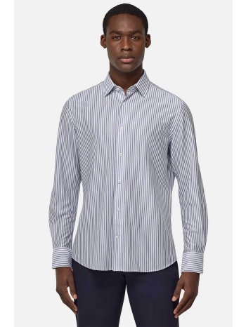 boggi milano ανδρικό πουκάμισο με ριγέ σχέδιο regular fit 
