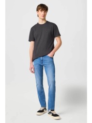 wrangler® ανδρικό τζιν παντελόνι πεντάτσεπο `larston new favorite` slim fit - 112322663 denim blue
