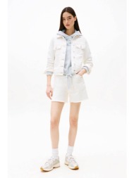 tommy jeans γυναικείο denim σορτς πεντάτσεπο mom fit - dw0dw20093 λευκό