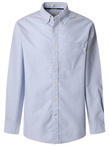 pepe jeans ανδρικό πουκάμισο button down με τσέπη regular