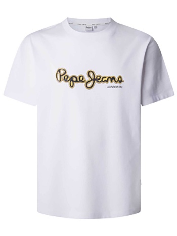 pepe jeans ανδρικό t-shirt με logo print regular fit σε προσφορά