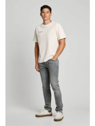 pepe jeans ανδρικό τζιν παντελόνι πεντάτσεπο regular tapered fit `stanley` (l32) - pm207390um82 γκρι