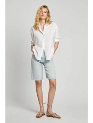 pepe jeans γυναικεία denim βερμούδα wide fit `breeze` - pl801176 μπλε