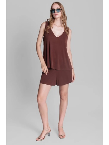 collectiva noir γυναικείo σορτς `zanes` - cn140b03crb καφέ