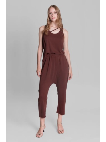 collectiva noir γυναικείο παντελόνι μονόχρωμο relaxed fit